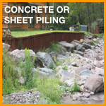 Concrete or Sheet Piling